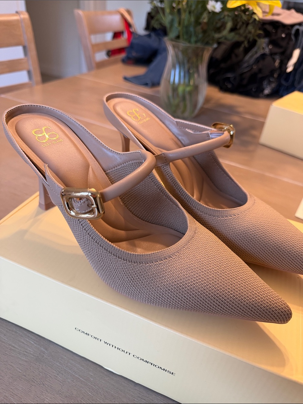 NWT Cosy Island GraceLithe Pointed Toe Heeled Mule